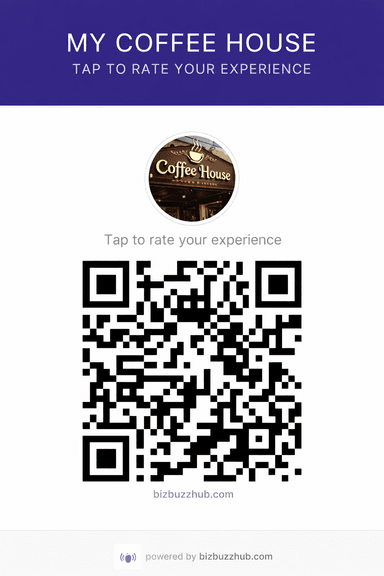 Branded review QR card